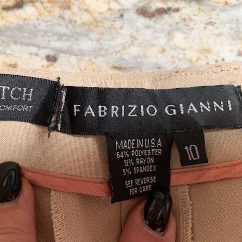 Fabrizio Gianni Straight Leg Pants Sz 10 Petite
